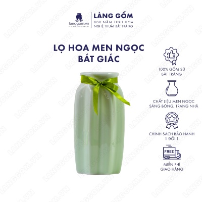 Lọ hoa Men ngọc bát giác