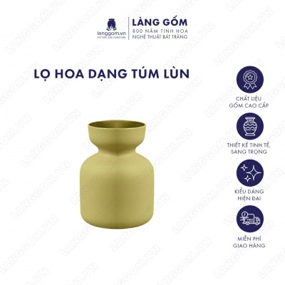 Lọ hoa Men mát dạng túm lùn