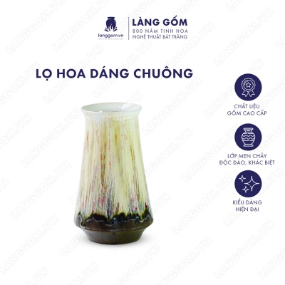 Lọ hoa Men chảy dáng chuông