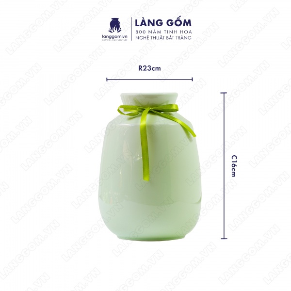 Lọ hoa Men ngọc giỏ cua cao