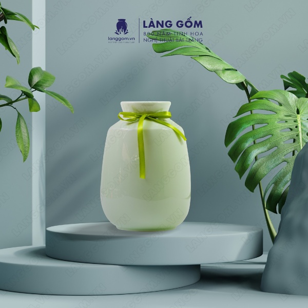 Lọ hoa Men ngọc giỏ cua cao