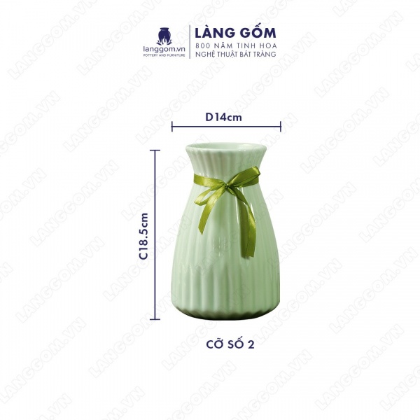 Lọ hoa Men ngọc loe khía