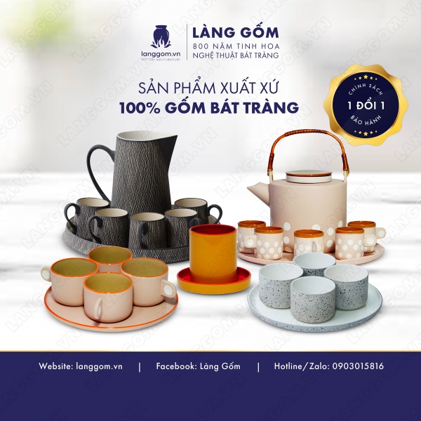Set Cốc đĩa hình trụ men mát phong cách châu Âu