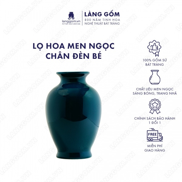 Lọ hoa Men ngọc chân đèn bé