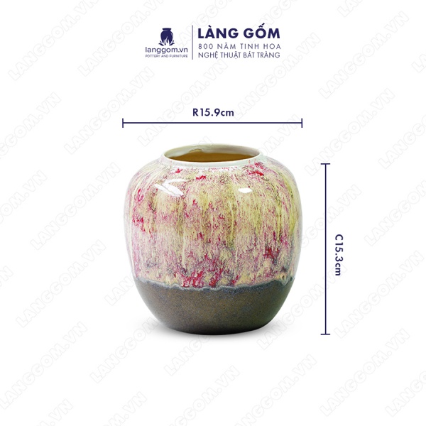 Lọ hoa Men chảy dạng chum