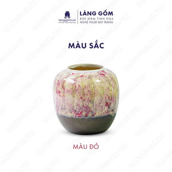 Lọ hoa Men chảy dạng chum