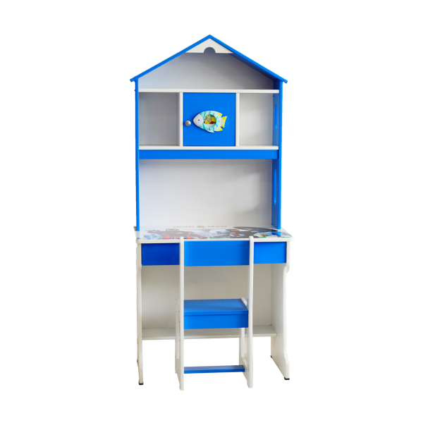 Bàn học sinh kệ màu (SG) - Đồng hồ 80 cm
