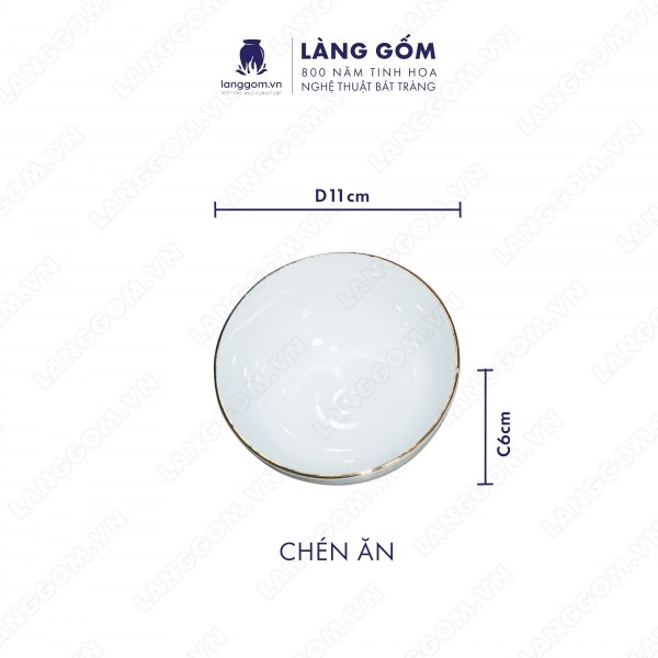 Bộ bàn ăn mặt trời men trắng vẽ chỉ vàng 