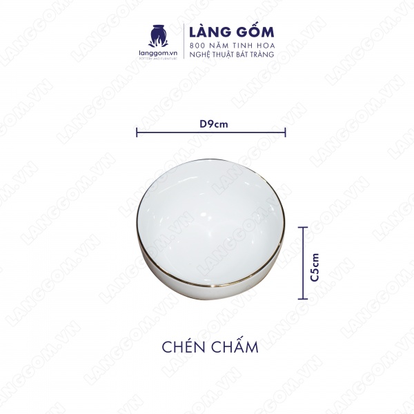 Bộ bàn ăn mặt trời men trắng vẽ chỉ vàng 