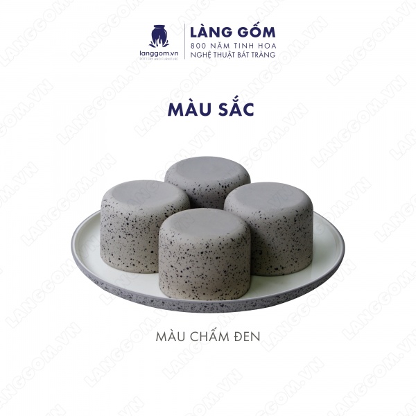 Set Cốc đĩa hình trụ men mát phong cách châu Âu