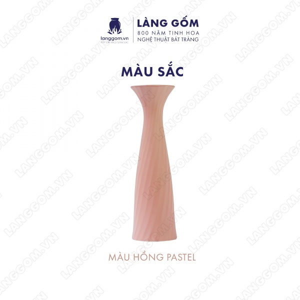 Lọ hoa Men mát khăn vặn