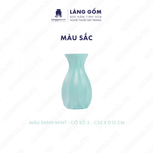 Lọ hoa Men mát múi khế