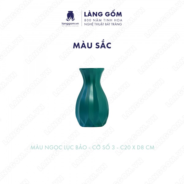 Lọ hoa Men mát múi khế